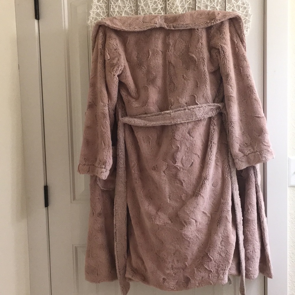 Fuzzy pink robe